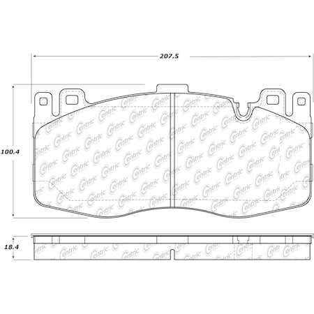 Centric Parts Posi-Quiet Metallic Pad, 104.17381 104.17381